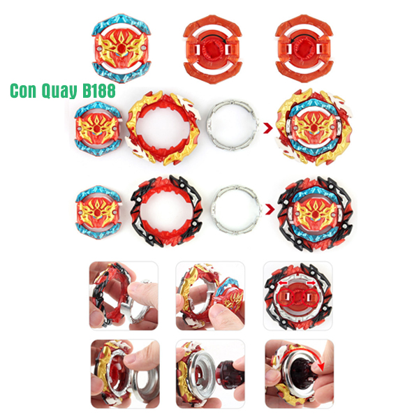 Đồ Chơi Con Quay B188 Kèm Tay Quay | Con Quay BEYBLADE B188