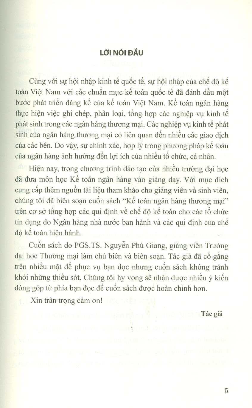 Kế Toán Ngân Hàng (Tái bản lần thứ nhất có sửa chữa, bổ sung)