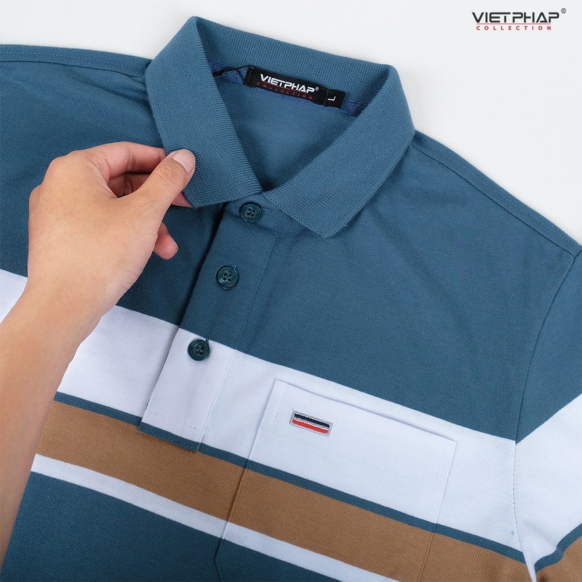 Áo thun TC nam VIỆT PHÁP/ Form Luxury / thoáng mát - co dãn tốt- chất liệu cotton lạnh mềm mịn thấm hút mồ hôi tốt 3802