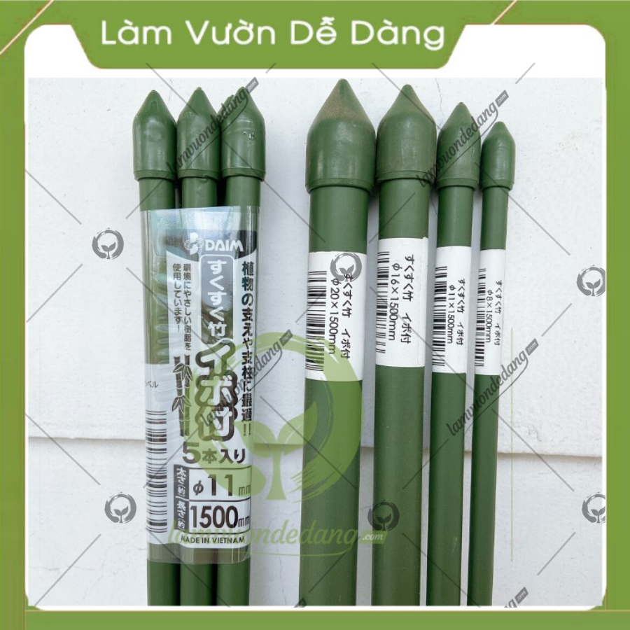 (combo 10) ỐNG THÉP BỌC NHỰA - Một thương hiệu của DAIM Nhật Bản - Dùng làm Khung Đỡ,Giá Đỡ Hoa Hồng Leo,Giàn Leo Bầu Bí Mướp,Khung cây thép - Với nhiều kích thước khác nhau giúp khách hàng dễ dàng lựa chọn để tạo các khung cho khu vươ