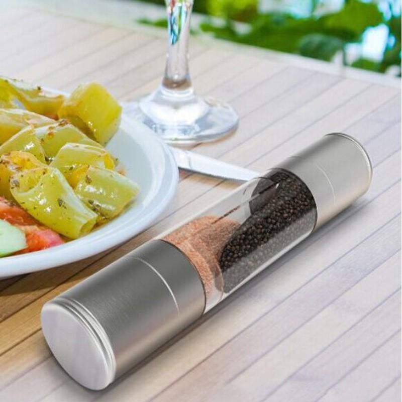 LỌ ĐỰNG VÀ XAY HẠT TIÊU ĐA NĂNG 2 ĐẦU INOX 304