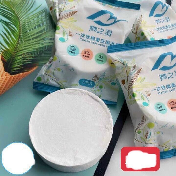 Khăn Tắm Viên Nén Du Lịch Dùng Một Lần, Khăn Tắm Cotton Tiện Lợi