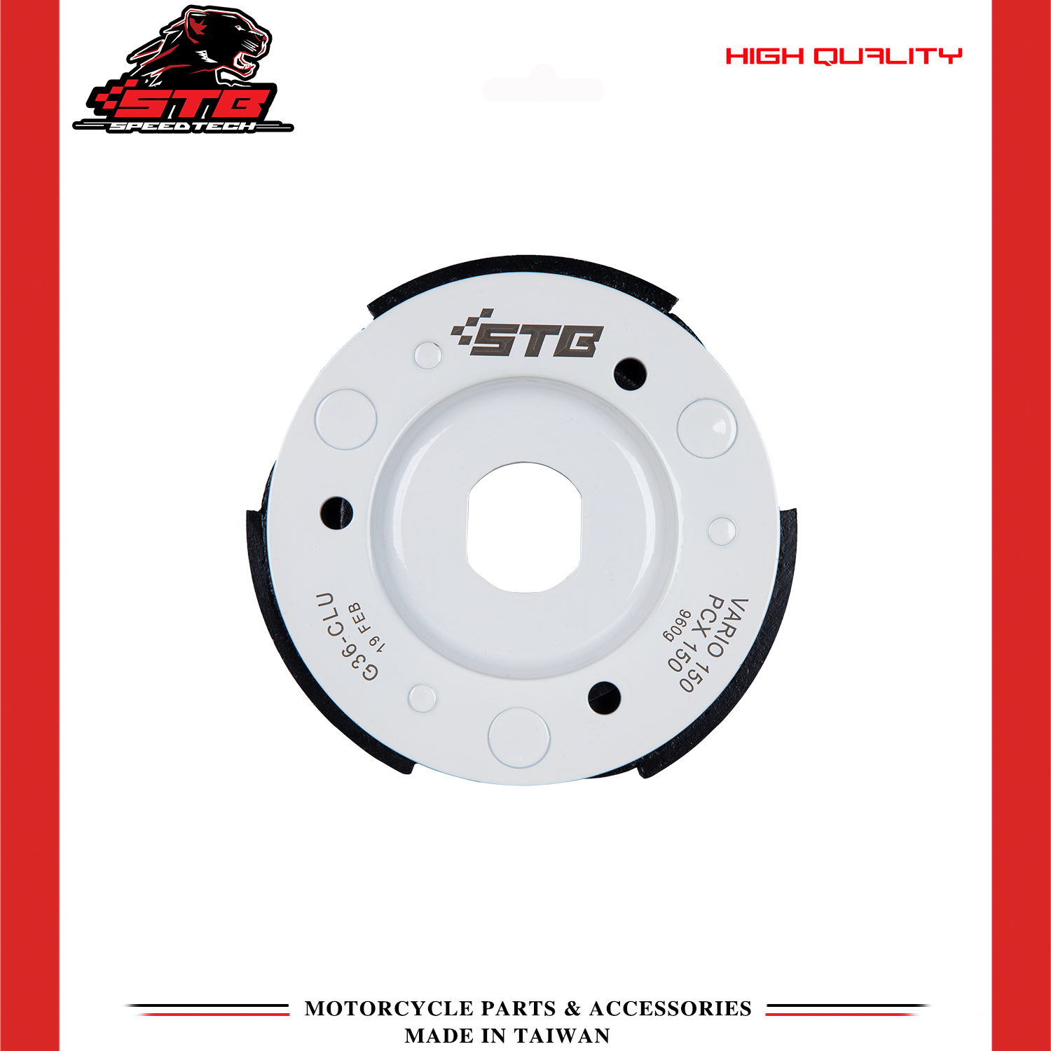 Hình ảnh Bố 3 càng trắng Racing cho Air Blade 125 /150 Vario 125/150 Click 125/150 SH 125/150 PCX, khắc phục tình trạng rung ga đầu