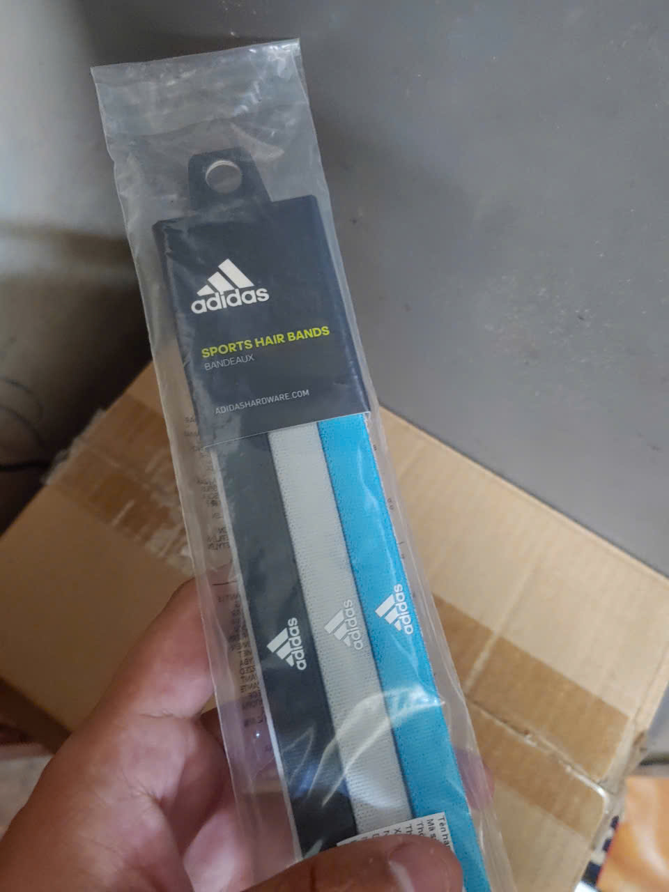 Băng Đô Thể Thao Freesize Chính Hãng ADIDAS ADYG-16202 Hairband (Bộ 3 Sợi) - Thun Co Giãn Cao Cấp