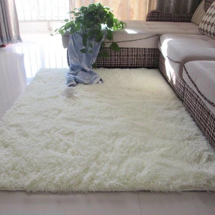 Thảm lông trải sàn 1m6x2m - màu trắng