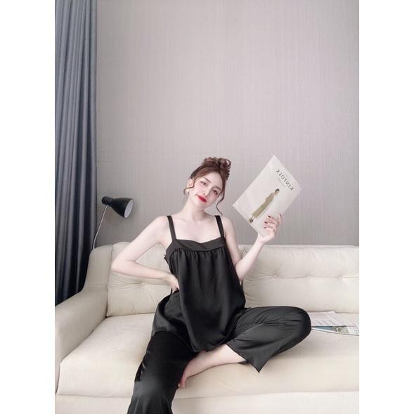 Đồ ngủ sexy, Đồ ngủ nữ lụa cao cấp mềm mại, Đồ bộ satin mùa hè