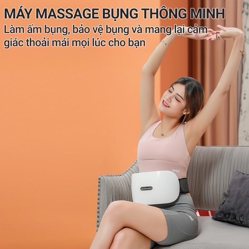Máy Rung Bụng tan Mỡ Tích Hợp Xoay Đá Nóng Kết Hợp Làm Nóng Hồng Ngoại