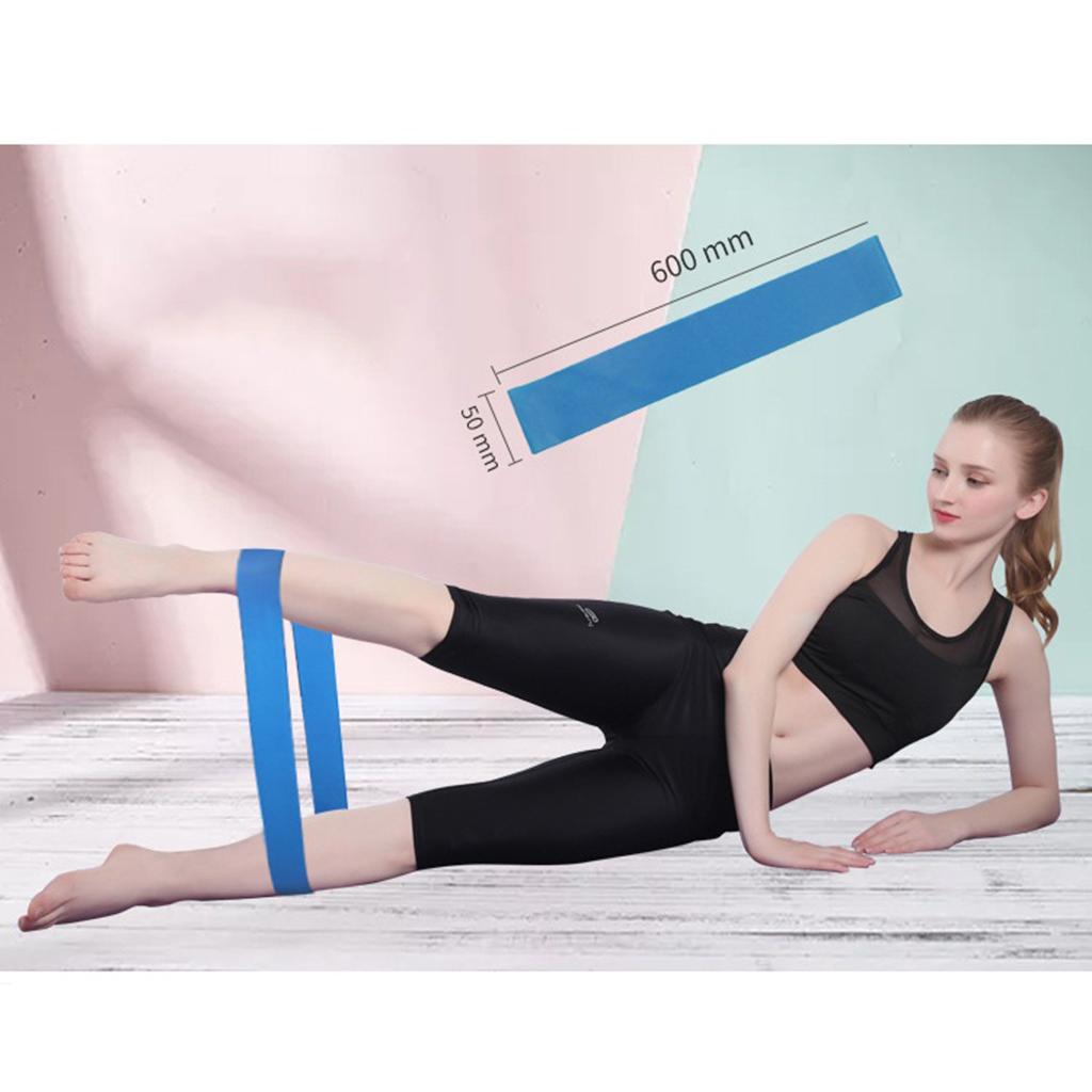 2 Pieces Of Elastic Bands For Exercise At Home Gym Blue Latex Fitness