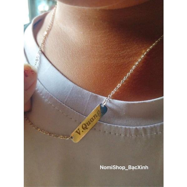 Dây chuyền khắc thông tin cho bé có size cho người lớn Mainomi Shop Bạc Xinh