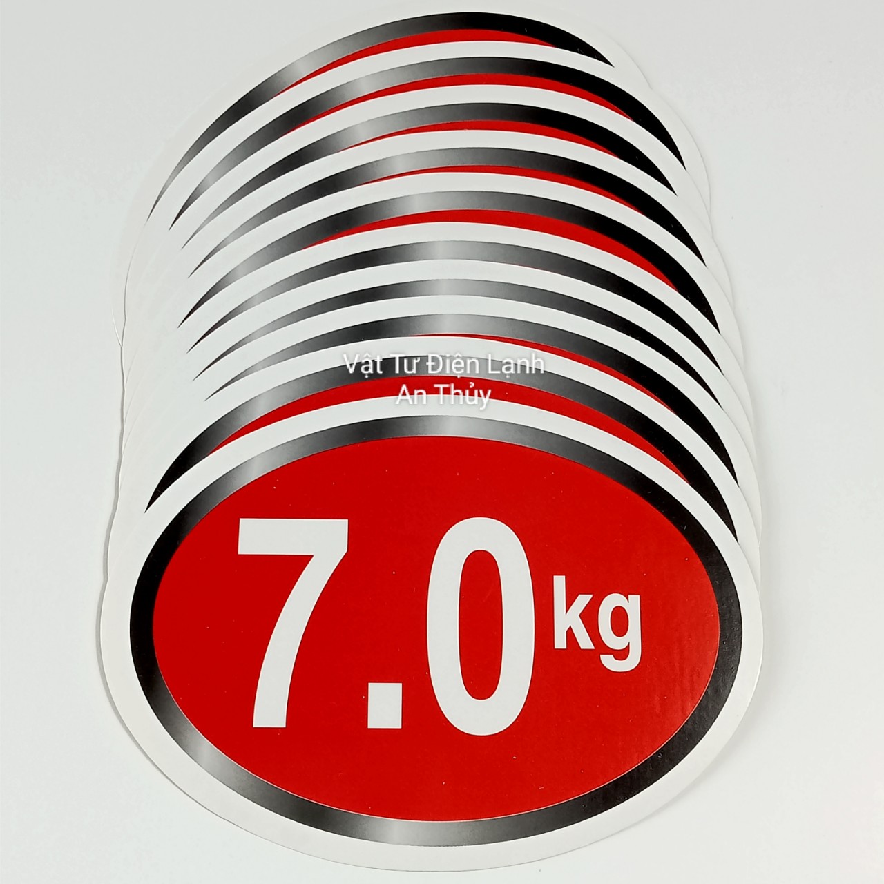 Combo 10 tem 7.0kg dán máy giặt - Tem KG máy giặt - Tem số máy giặt - Tem trang trí máy giặt - Tem trọng lượng máy giặt