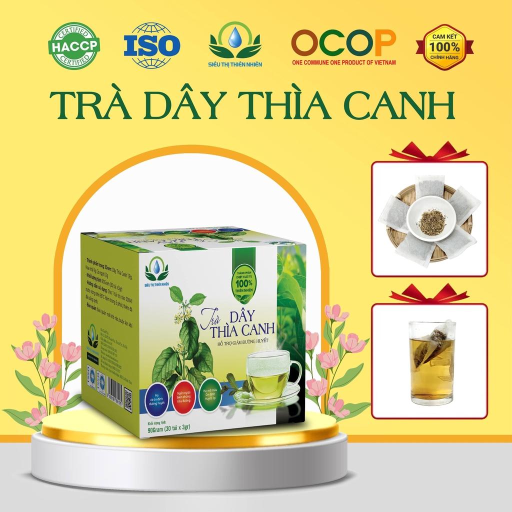 Trà Dây Thìa Canh hộp 30 Túi Lọc x 3Gram tốt cho người tiểu đường của Siêu Thị Thiên Nhiên