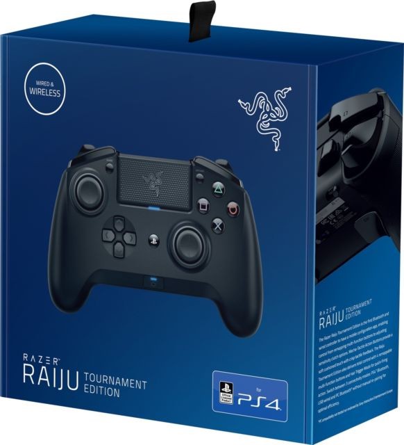 Tay cầm chơi game Razer Raiju Tournament Edition-Wireless and Wired Gaming Controller for PS4- HÀNG CHÍNH HÃNG