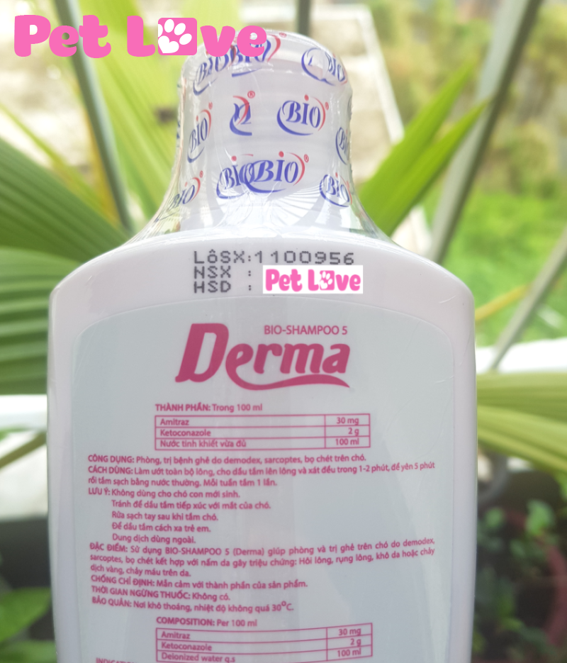 Sữa tắm Bio Derma (200ml) trị ghẻ, nấm da trên chó