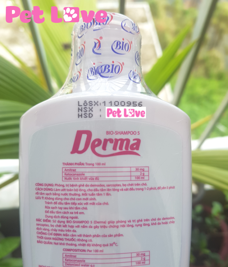 Combo 10 Bio Derma (chai 200ml) - sữa tắm phòng trị ghẻ và nấm da trên chó