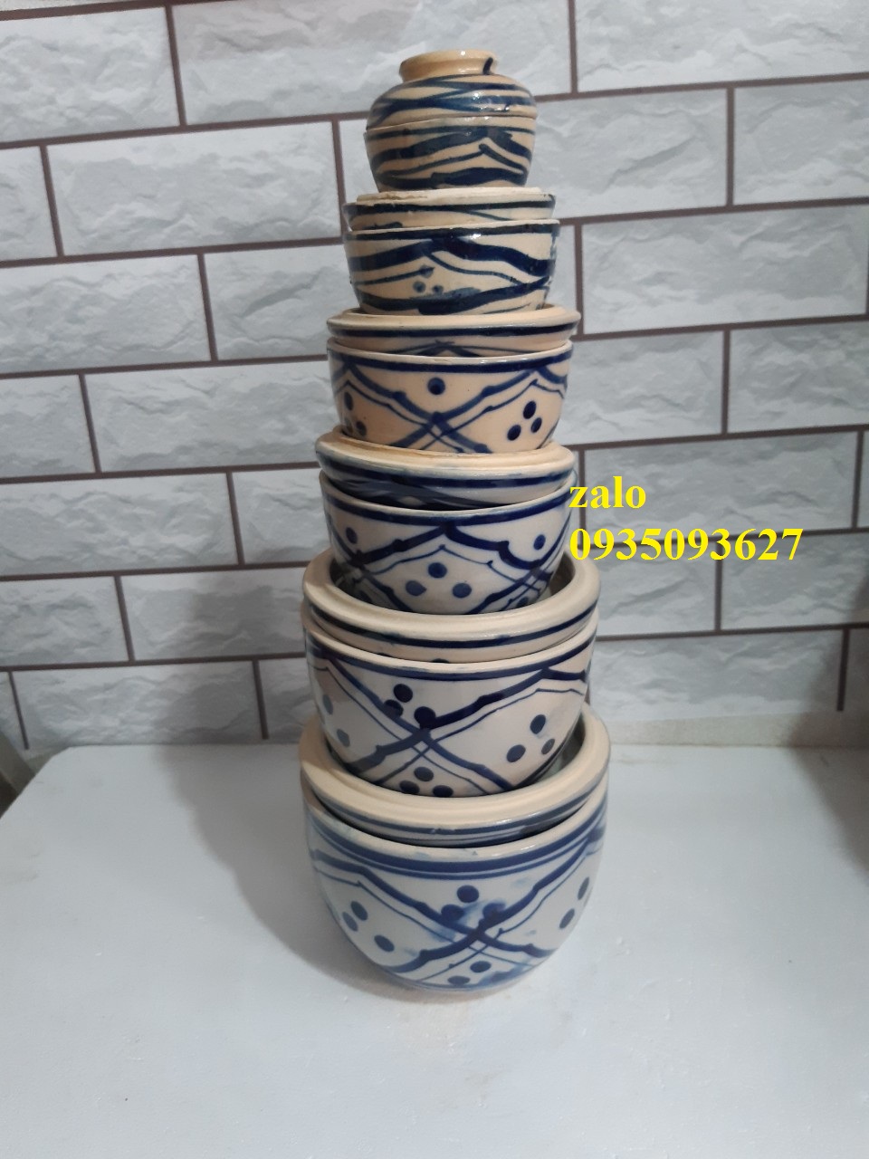 Hủ, thố đựng mỡ cỡ đại 22cm