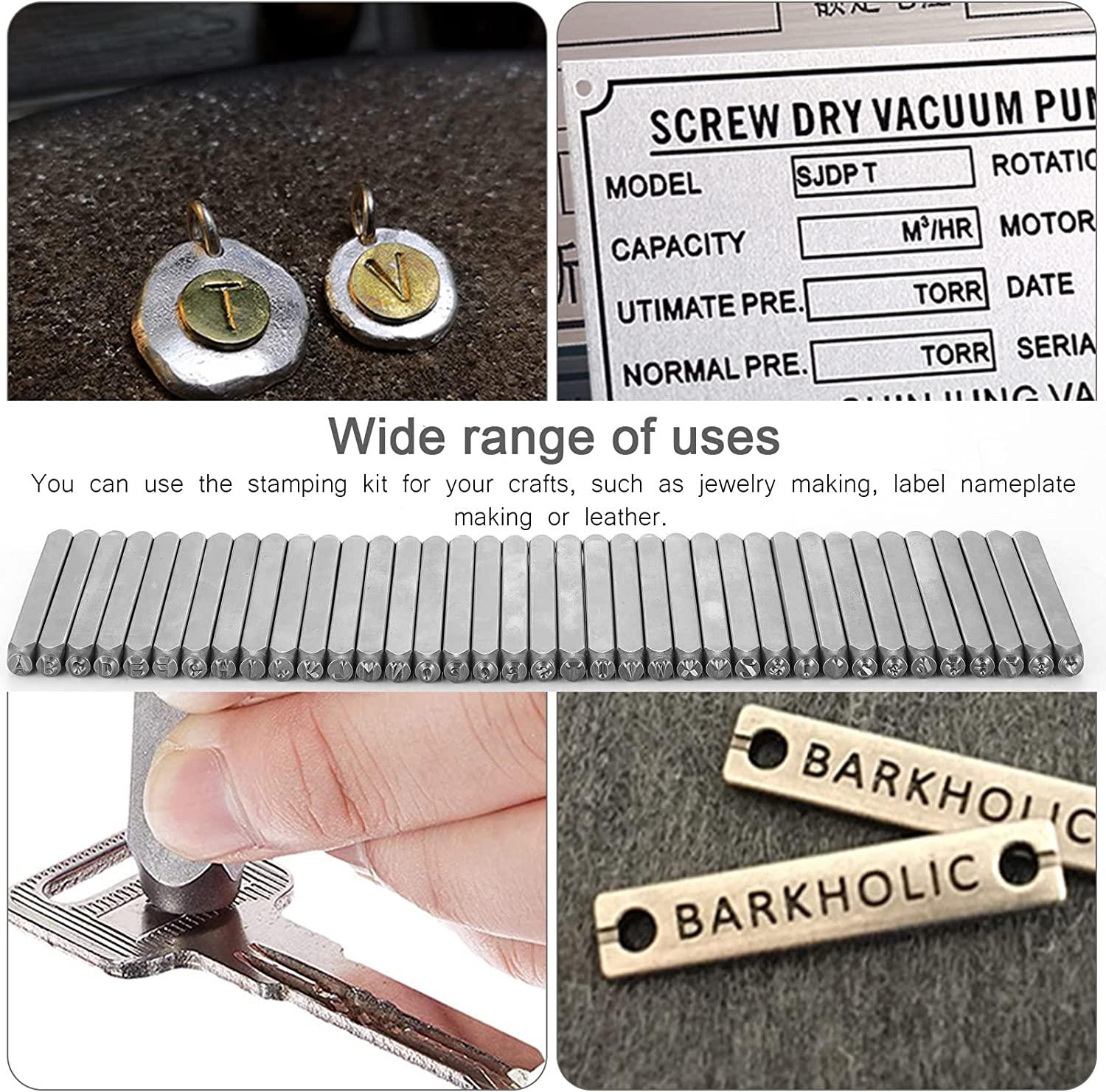 36 mảnh và hình để tấn công, chữ kim loại 3 mm, chữ A-Z và 0-9 để tấn công kim loại, con số để tấn công để dập kim loại, nhựa, gỗ, da