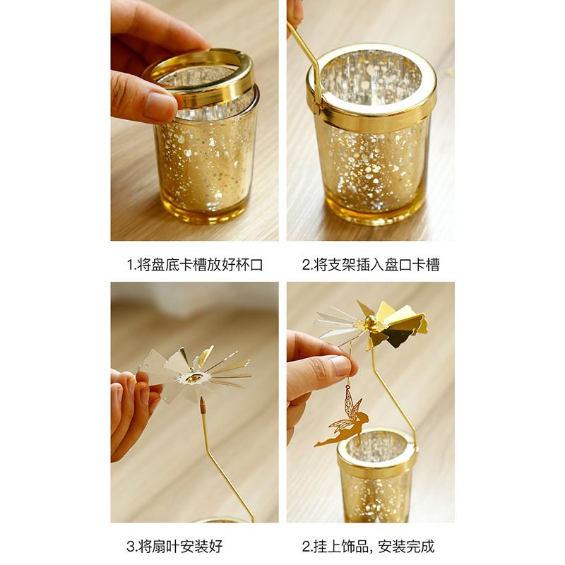 Giá để nến hình cối xay gió lãng mạn