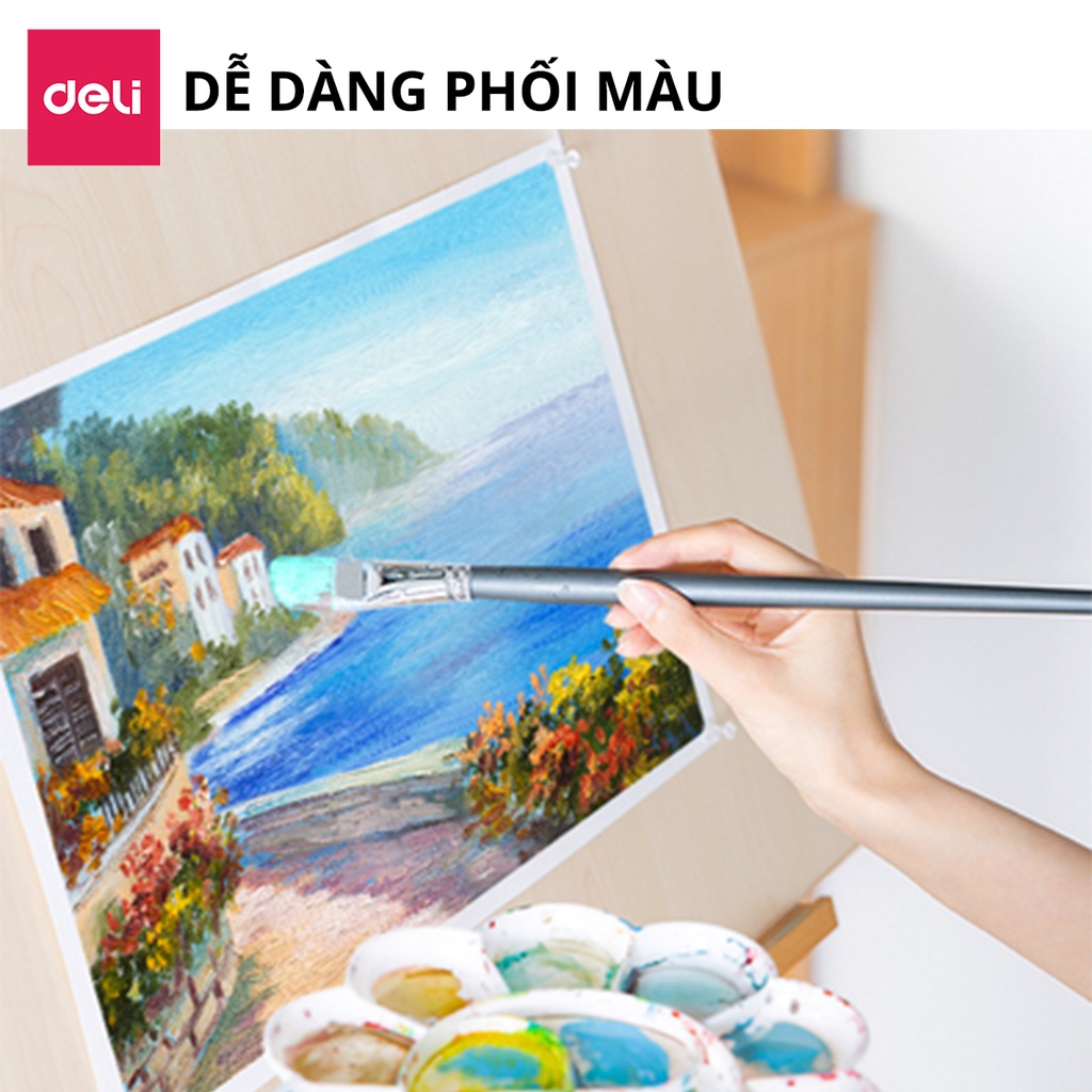 Giấy Vẽ Chuyên Dụng Deli - Gouache - Định Lượng 8K 160Gsm/180Gsm 1 Tệp - 73615 / 73617