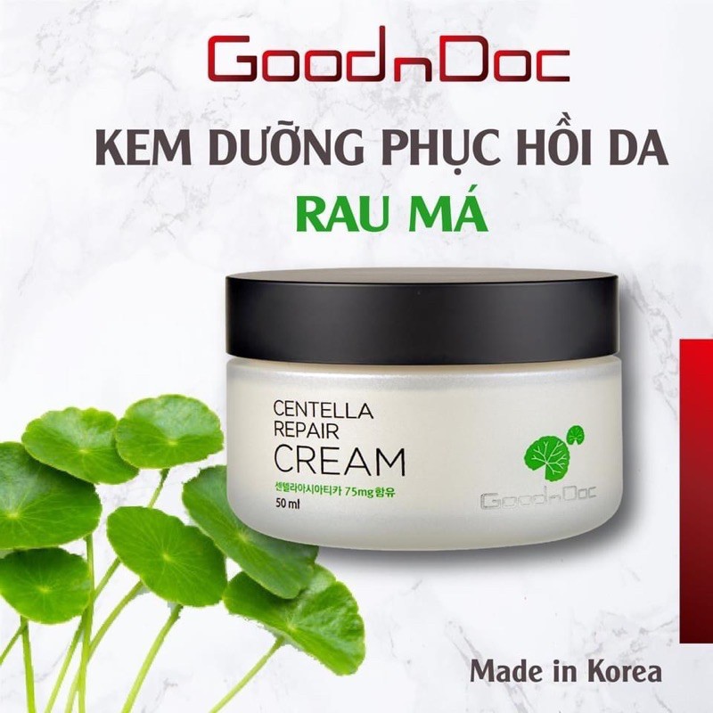 Kem Dưỡng Phục Hồi Da Rau Má GoodnDoc Centella Repair Cream 50ml