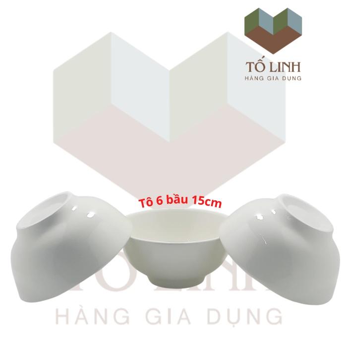 Combo bộ 3 tô sứ trắng không hiệu 15cm,,Set 3 tô sứ trắng 6 inch K-H