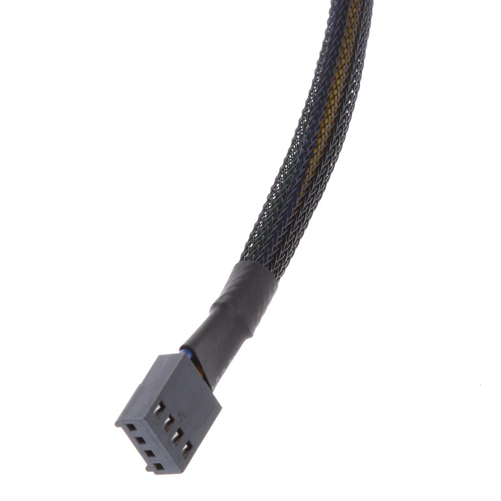 Sleeved Braided CPU Fan Cable Extension 4 Pin Cable Adapter Connector