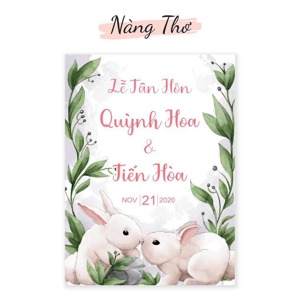 Tấm Form trang trí tiệc cưới in nội dung theo yêu cầu của khách