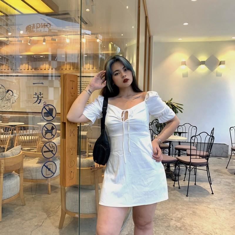 Đầm rút ngực linen bigsize