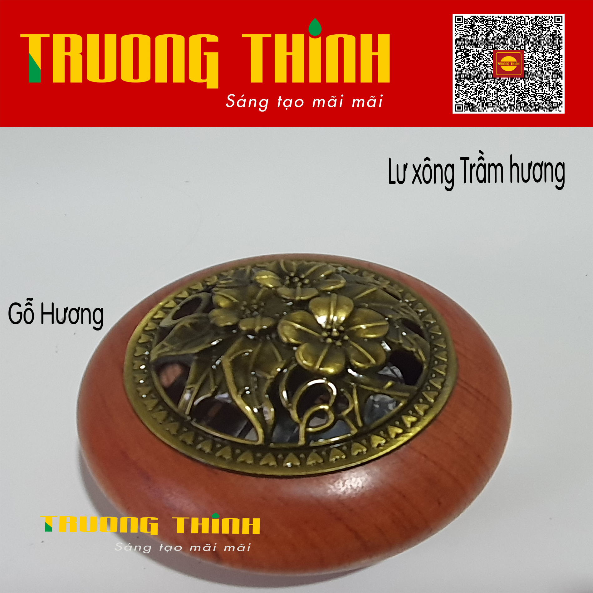 Lư Xông Đốt Trầm Thờ Cúng Gỗ Hương Tự Nhiên Cao Cấp Trường Thịnh