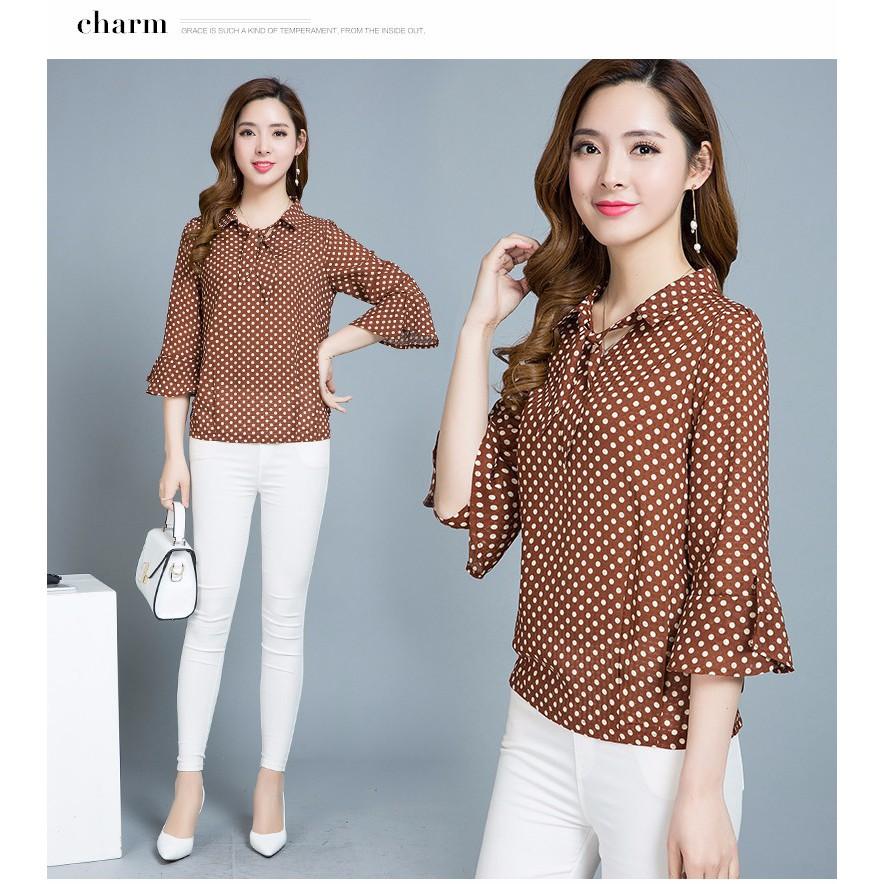 ÁO TAY LỠ CHẤM BI CAO CẤP TK101N