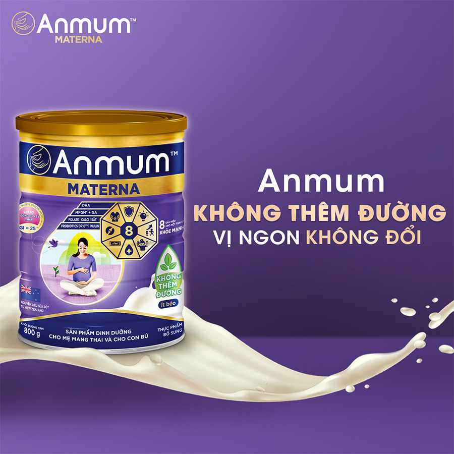 Sữa bột Anmum Materna không thêm đường lon 800g