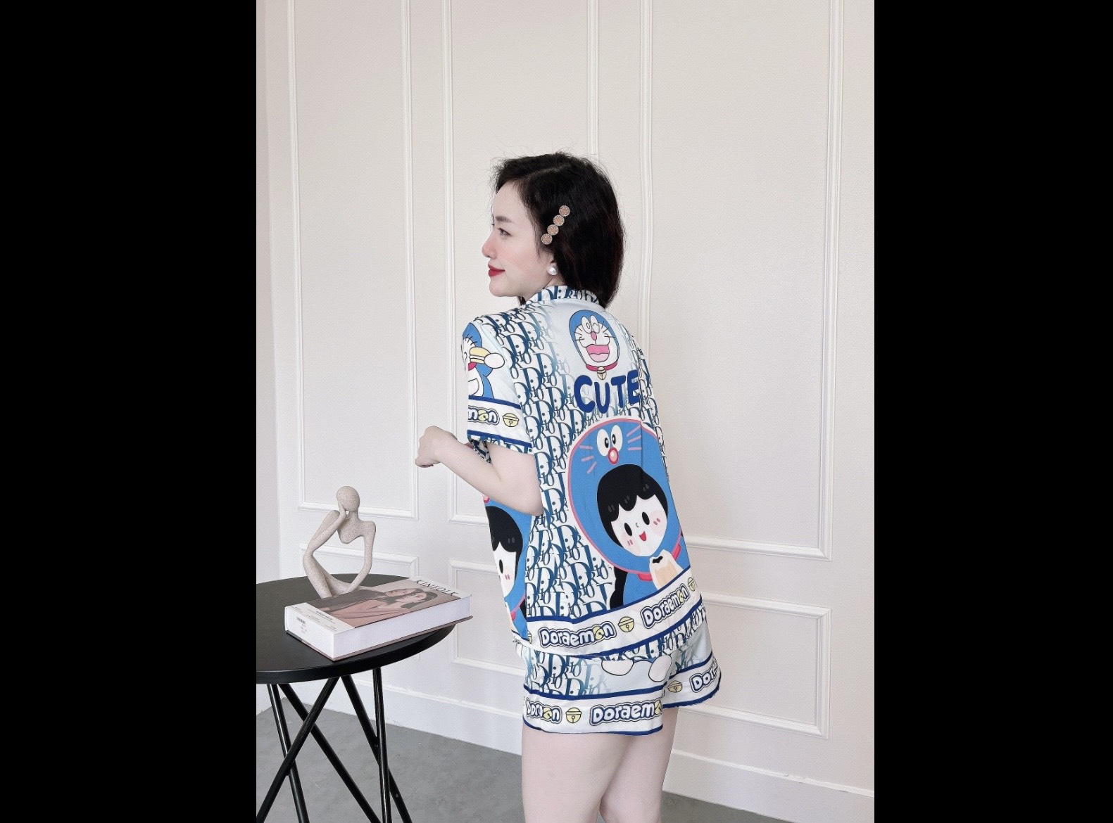 Bộ đồ ngủ Doraemon siêu dễ thương dưới 60kg dành cho nữ