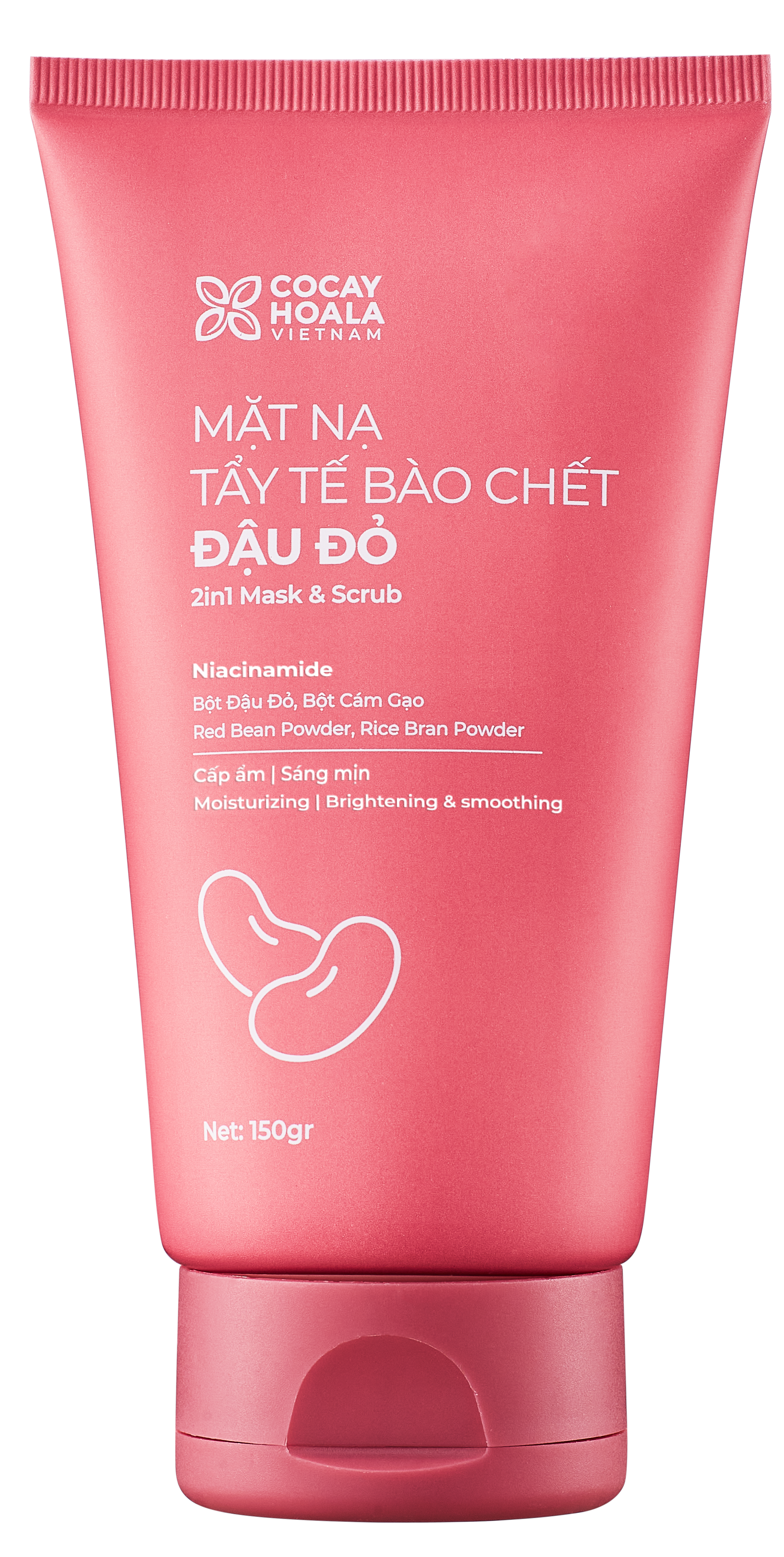 Cocayhoala Tẩy da chết đậu đỏ 2in1 150ml