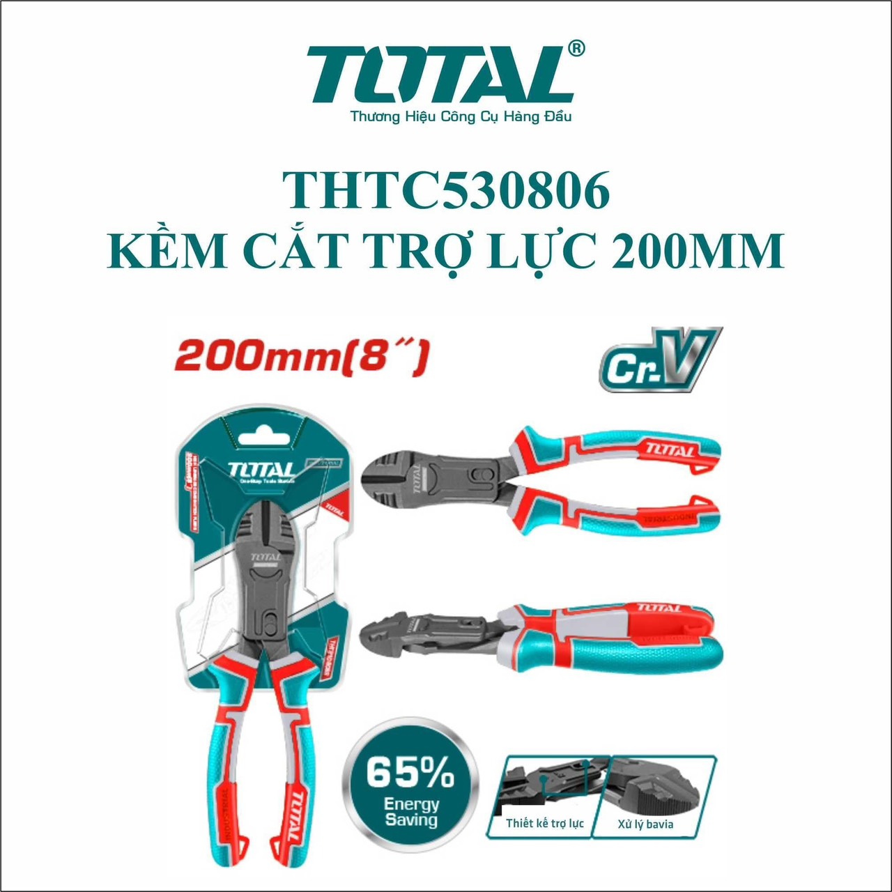 Kìm cắt đầu nặng 8 inch TOTAL THTC530806
