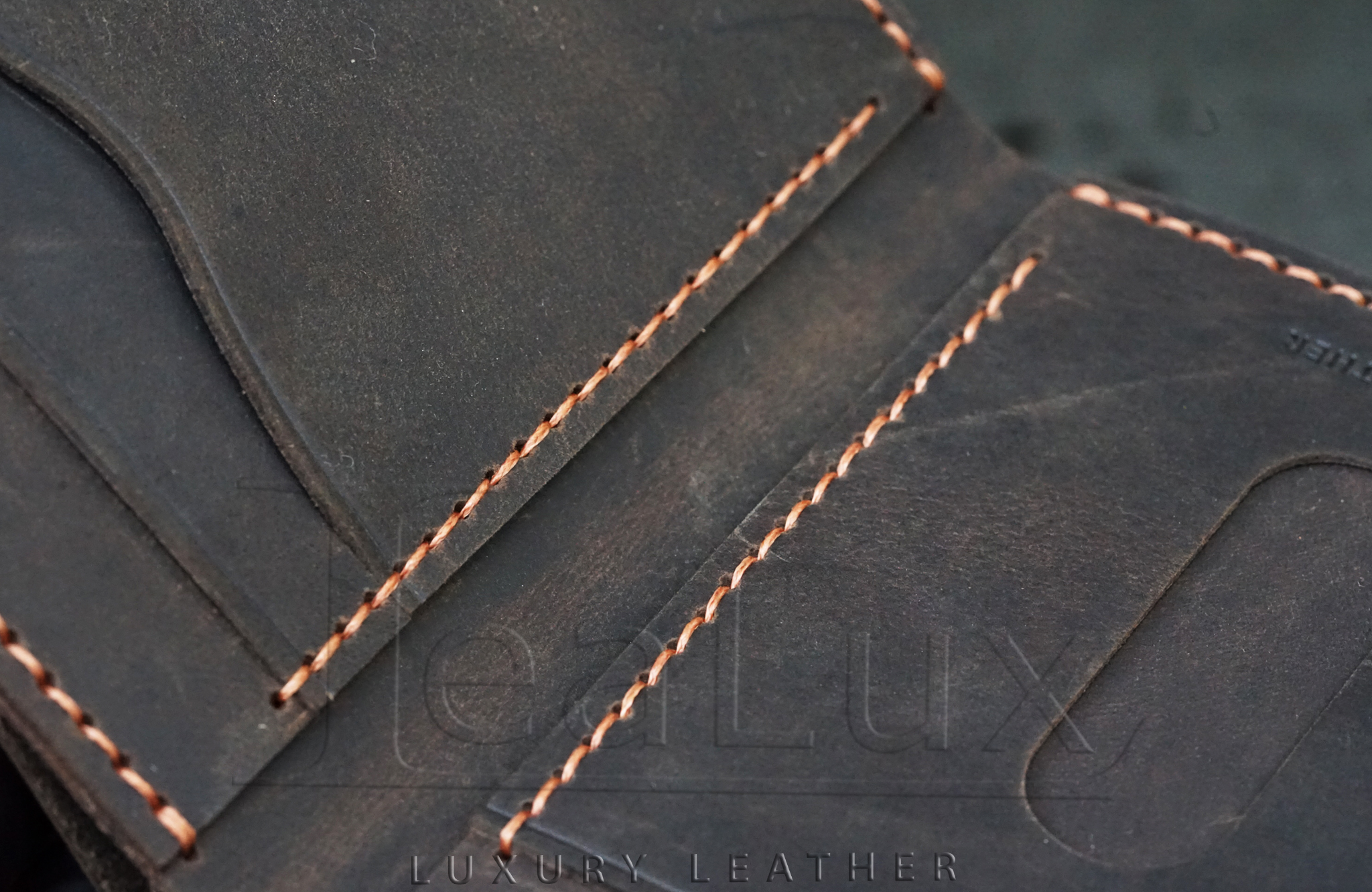 Ví Đứng Mini Da Sáp Handmade LEALUX Mini Handmade 5