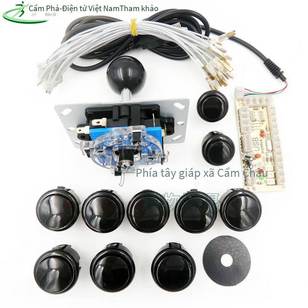 Phong cách mới nhất Bộ cần điều khiển Arcade đơn DIY Bộ điều khiển cần điều khiển máy tính USB Chip điều khiển King of Fighters Phụ kiện trò chơi