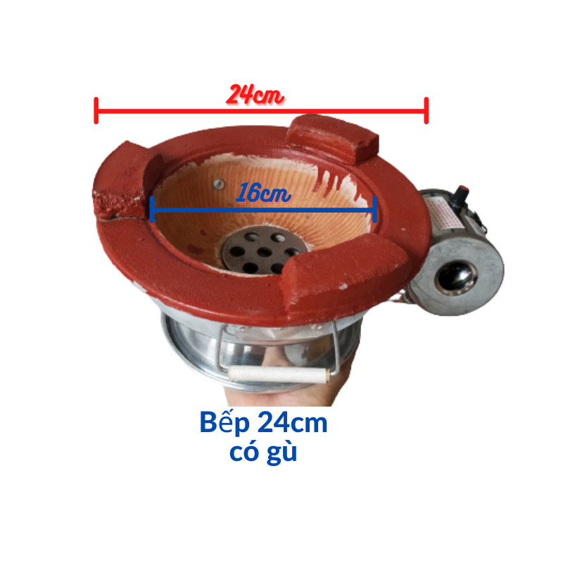 Bếp Than Hoa Có Quạt tròn sạc điện kiểu có gù
