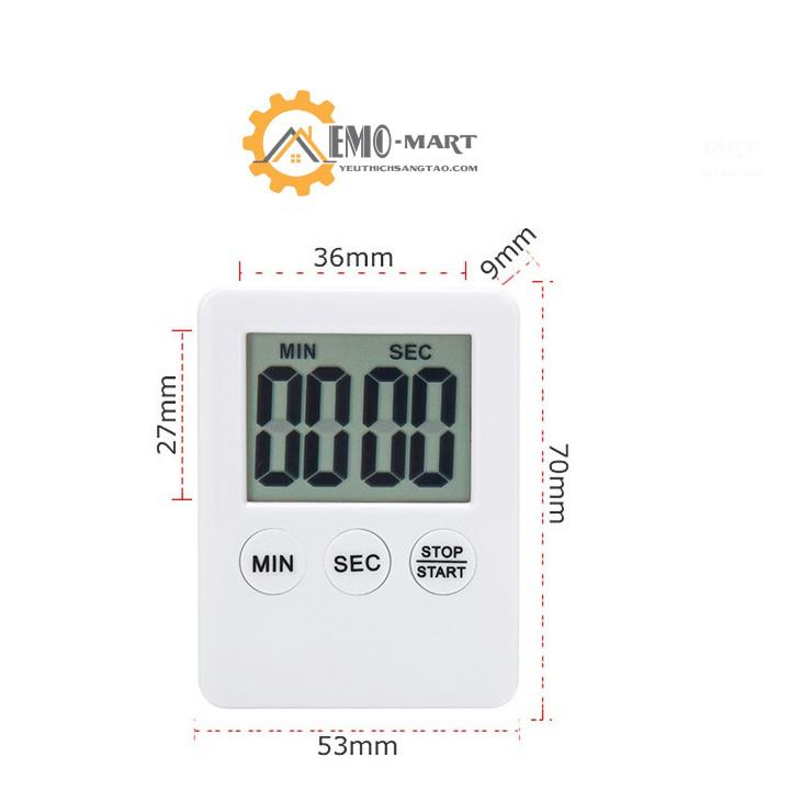 Đồng hồ bấm giờ mini ️ ️ Nhỏ gọn - Tặng kèm Pin - Âm thanh rõ ràng - Màn LCD sắc nét - Có nam châm mặt sau