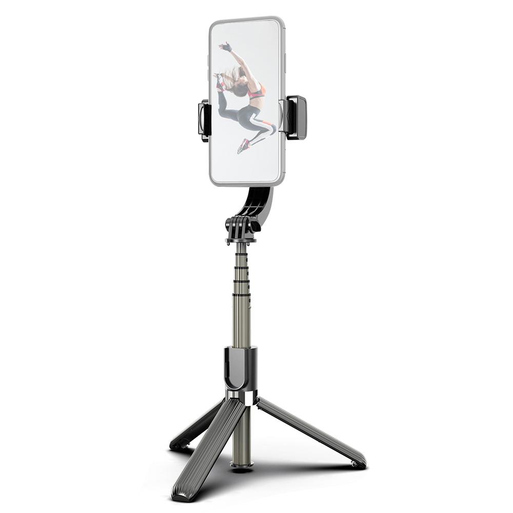 3 in 1 Phone Gimbal Stabilizer Selfie Stick Tripod 86cm 5-Section with Remote Shutter Phone Clamp Smart Rotatable