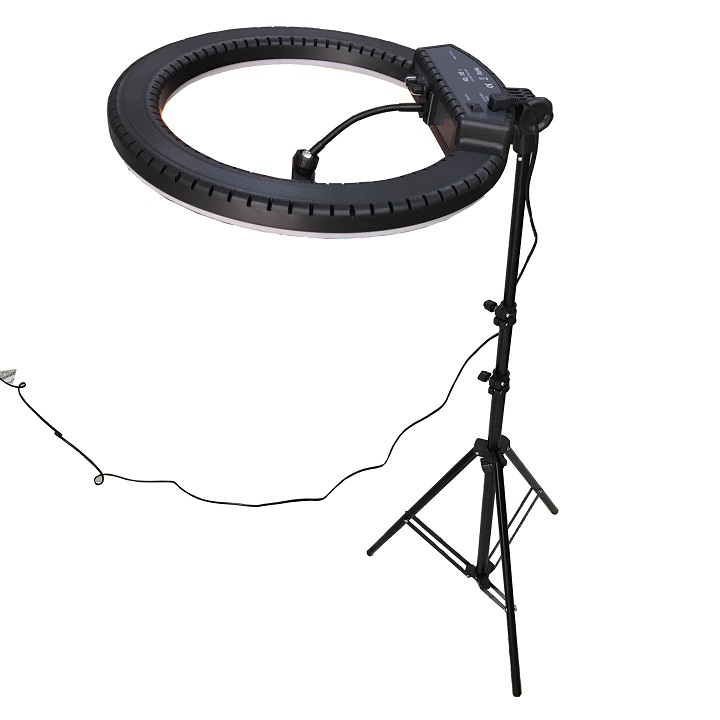 Đèn Livestream RL18 II có gương trang điểm đường kính 45cm - Tặng kèm remote chụp hình bluetooth