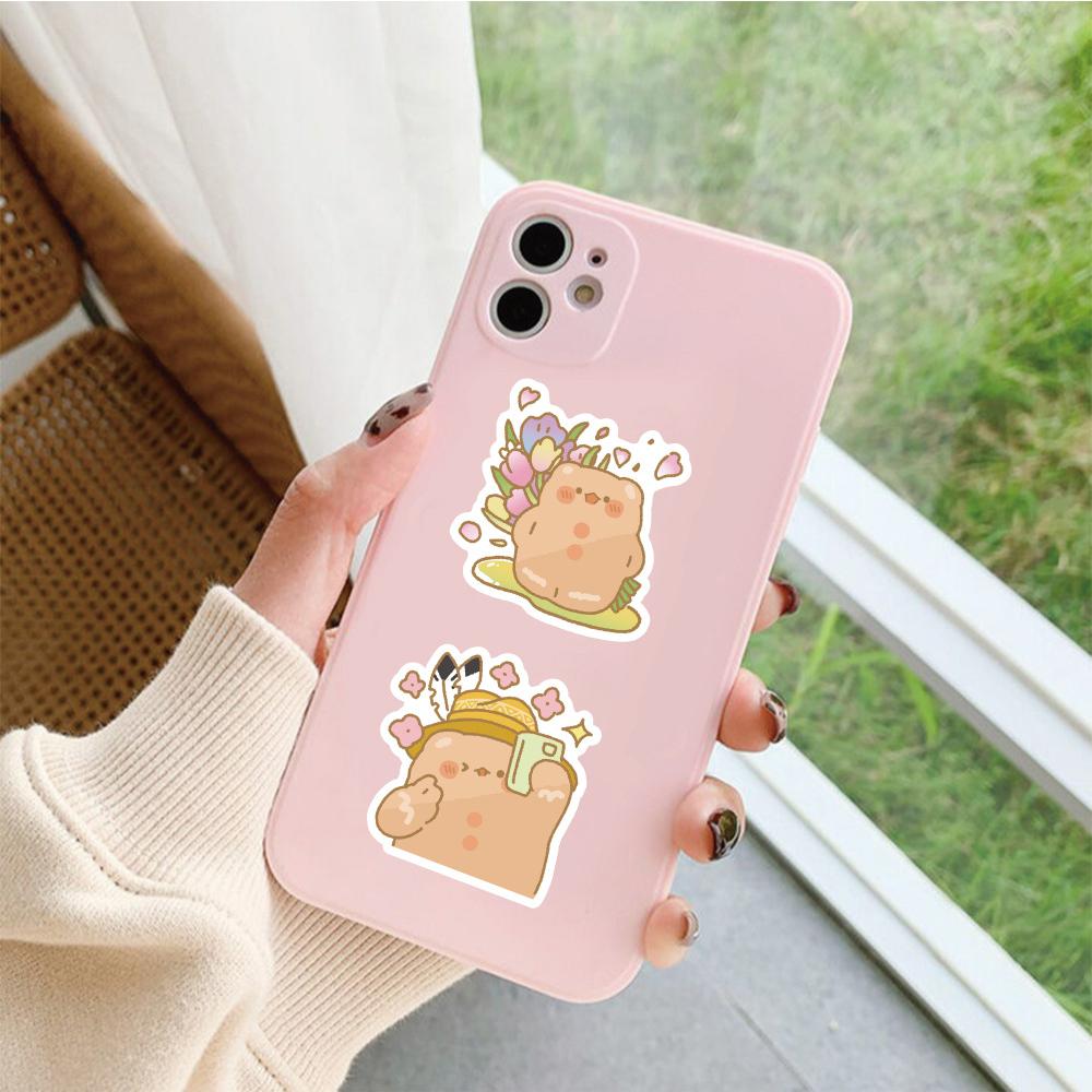 Sticker GẤU XỐP CHIBI hoạt hình trang trí mũ bảo hiểm,guitar,ukulele,điện thoại,sổ tay,laptop-mẫu S144