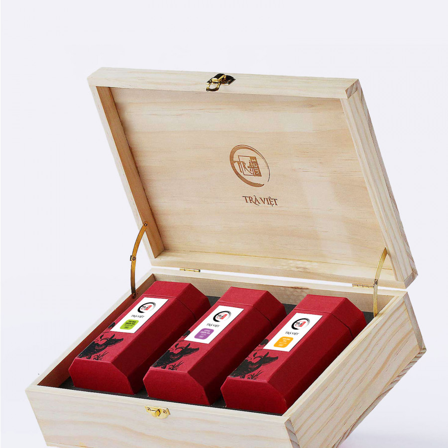 Hộp trà Tri Ân - Sen - Ô Long - Nõn Tôm