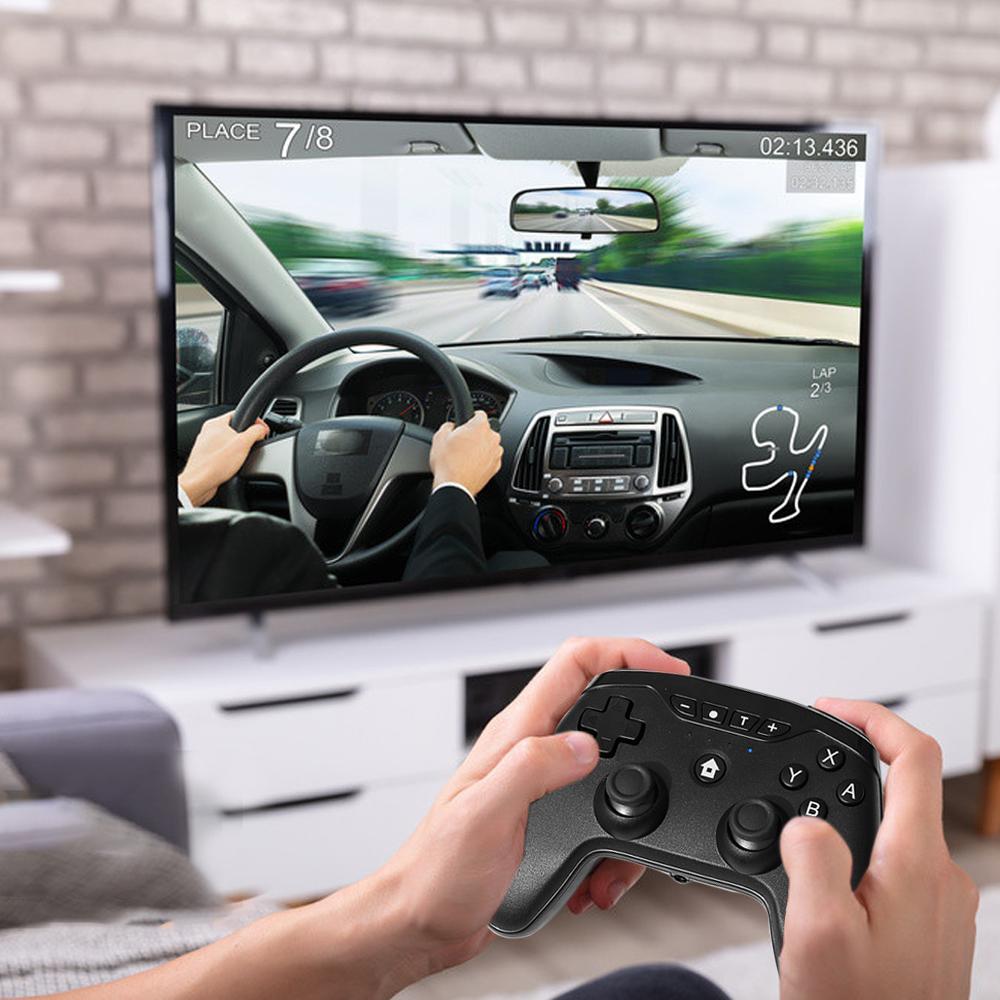 Multifunctional Switch Wirelessly Controller BT Connected Gamepad Supported Gyroscope A-xis Function/ Dual V-ibration