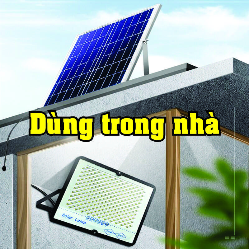 Đèn Năng Lượng Mặt Trời 300W - Tấm Pin Lớn (kèm giá đỡ tấm pin chuyên dụng lắp cột đèn)