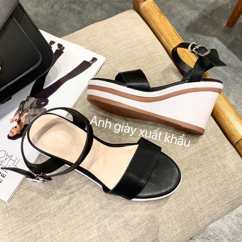 SD02 - Sandal xuồng A.colection quai ngang da lì đế nhẹ tênh hàng VNXK ( ảnh thật , kèm video