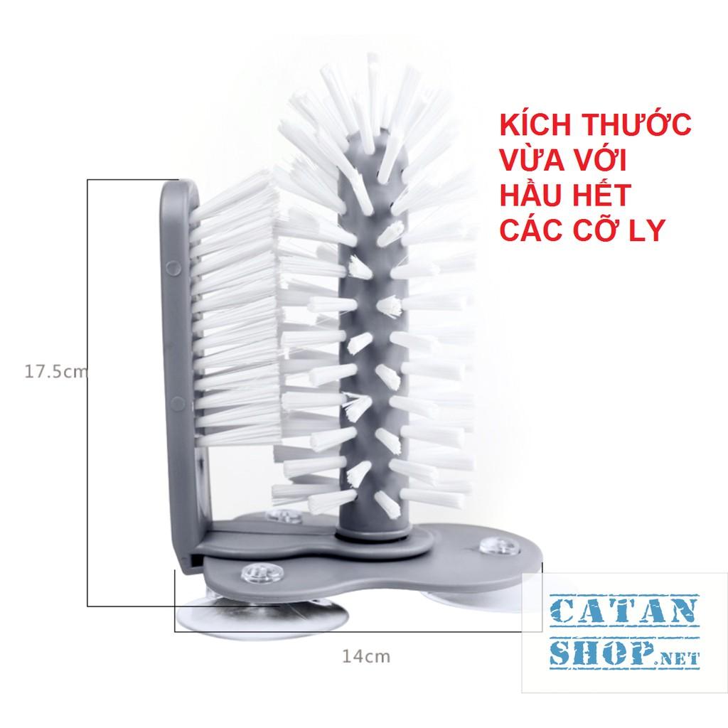 Dụng cụ cọ rửa ly Nhật Bản tiện lợi,dụng cụ nhà bếp thông minh rửa cốc chén 2 mặt cùng lúc. Dụng cụ gia dụng GD169-CoRLy