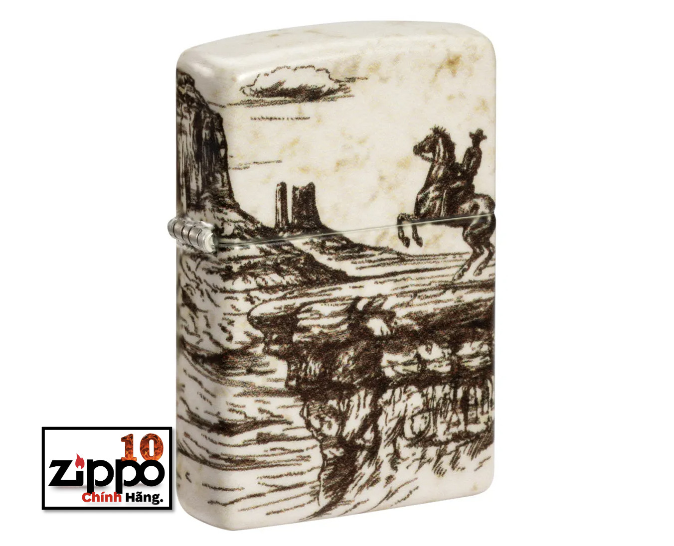 Bật lửa Zippo 48518 Wild West Scene Design - Chính hãng 100%