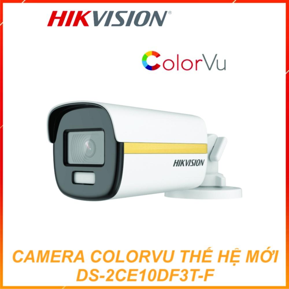 Camera HD-TVI ColorVu thế hệ mới HIKVISION DS-2CE10DF3T-F (2.0MP, có màu ban đêm, hỗ trợ đèn trợ sáng 20m) - Hàng chính hãng