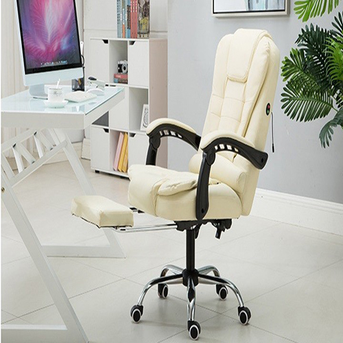 GHẾ DA VĂN PHÒNG CAO CẤP MASSAGE LƯNG 7 ĐIỂM BỌC DA PU CÓ GÁC CHÂN THƯ GIÃN