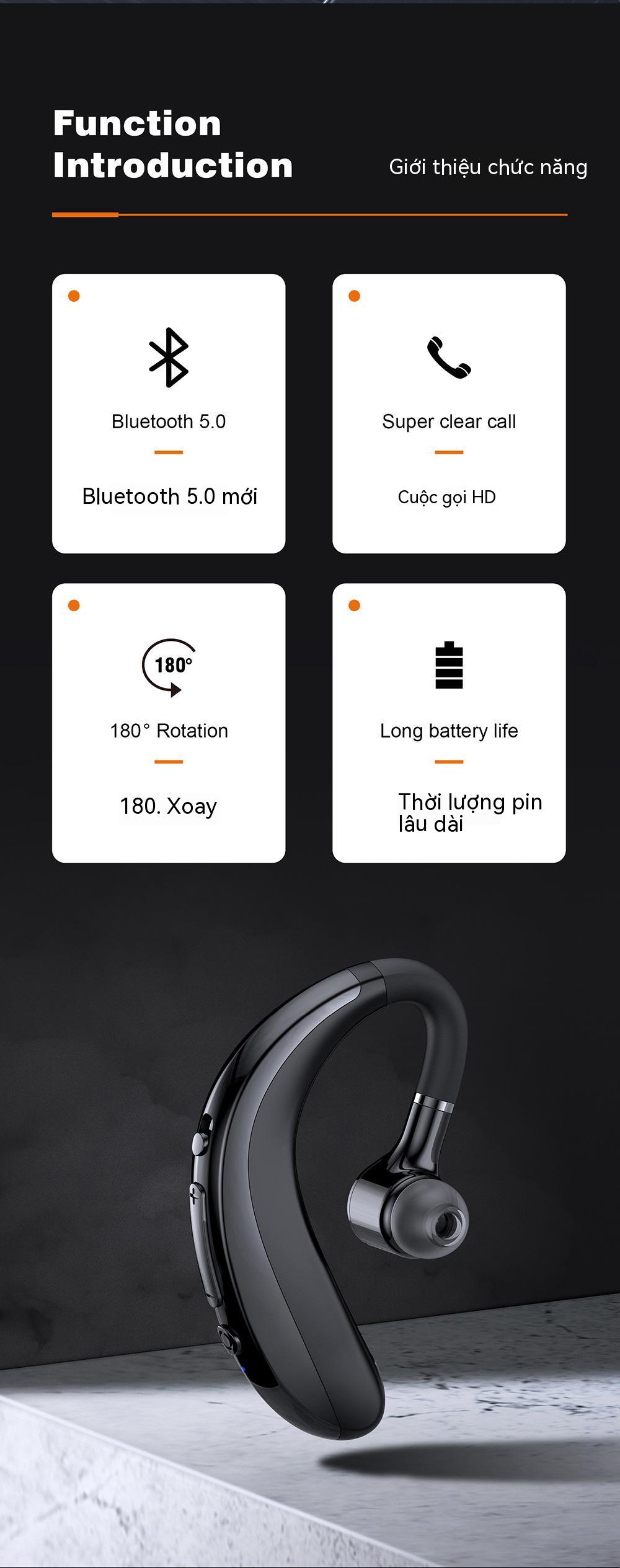 Tai nghe không dây bluetooth S11 trong tai của các hoạt động kinh doanh theo dõi một tai TWS tai nghe stereo