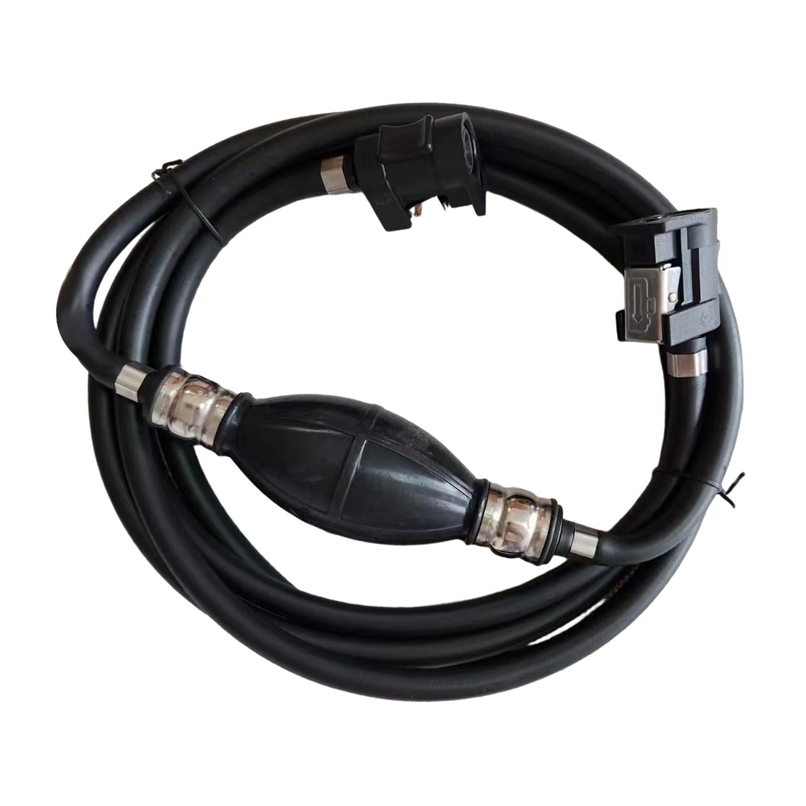 Marine Fuel Line Replacement Rubber with Primer Bulb Connector for Outboard Marine Boat Motor Professional Easy Installation